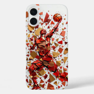Crimson Court - basketball  iPhone 16 Plus Case