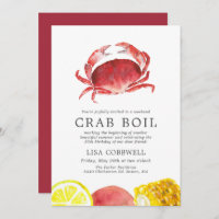 Crimson Crab | 30th Birthday Crab Boil Striped