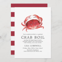 Crimson Crab | 30th Birthday Crab Boil Stripes