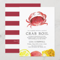Crimson Crab | 50th Birthday Crab Boil Striped