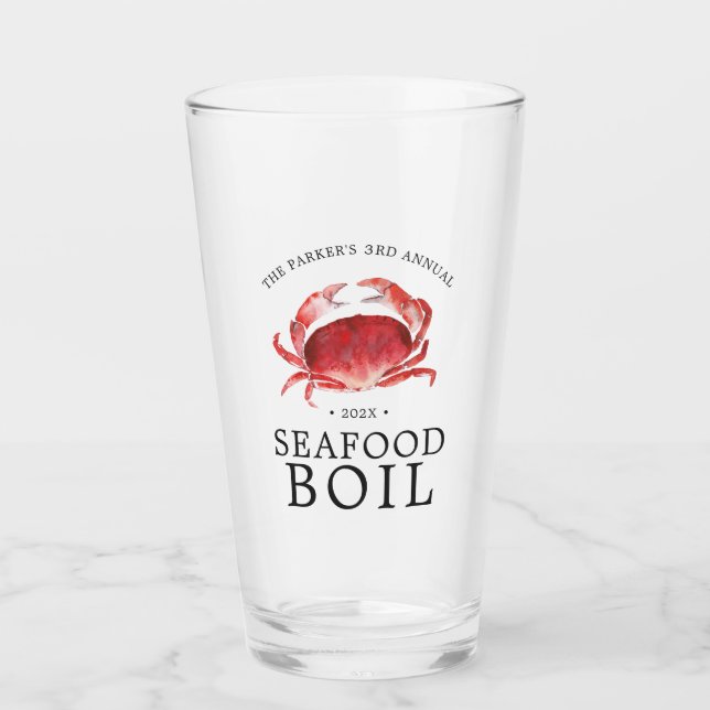 Crimson Crab Boil Glass (Front)