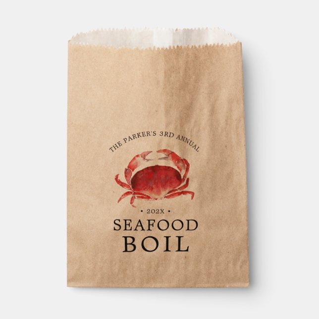 Crimson Crab | Crab Boil Event Favour Bags (Front)