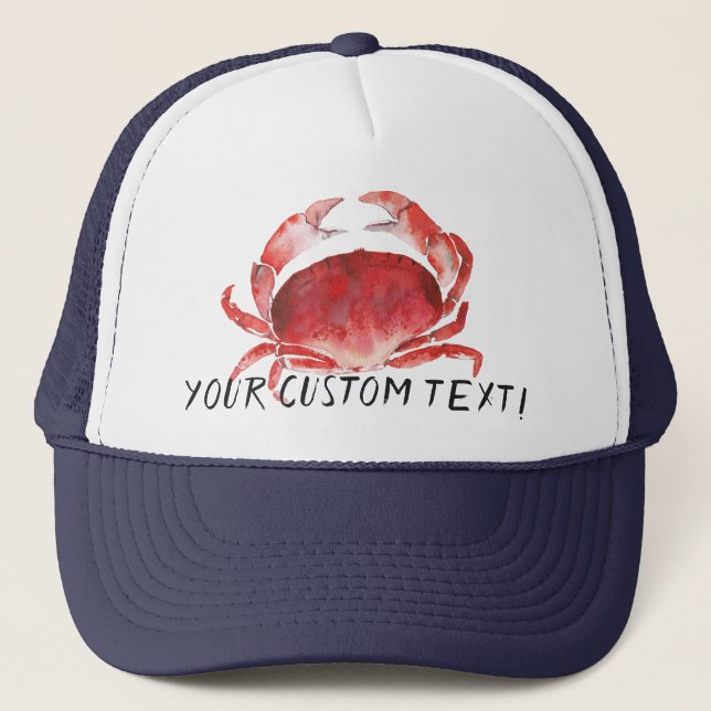 Crimson Crab Trucker Hat (Front)