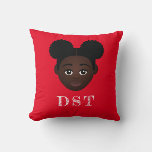 Crimson & Cream Message Throw Pillow