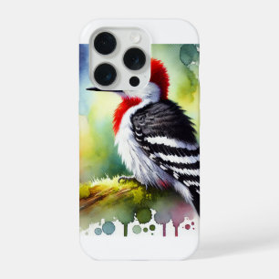 Crimson Crested Woodpecker 280924AREF112 - Waterco iPhone 15 Pro Case