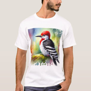 Crimson Crested Woodpecker 280924AREF112 - Waterco T-Shirt