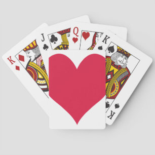 Crimson Cute Heart Playing Cards