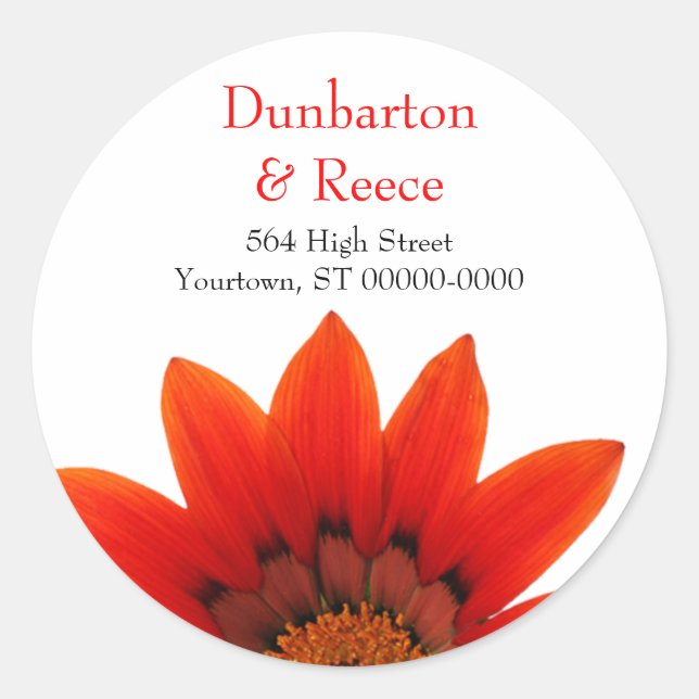 Crimson Daisy Stickers (Front)