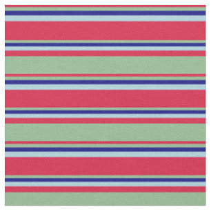Crimson, Dark Sea Green, Blue, and Light Blue Fabric
