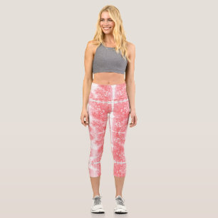 Crimson Echoes Capri Leggings