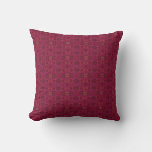 Crimson Ember Mosaic Cushion