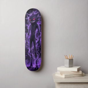 Crimson-Eyed Purple Spectre Skateboard