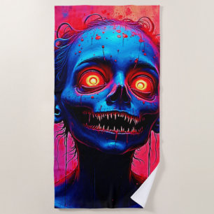 Crimson Eyes: Horrors of the Mind Beach Towel
