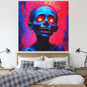 Crimson Eyes: Horrors of the Mind Canvas Print