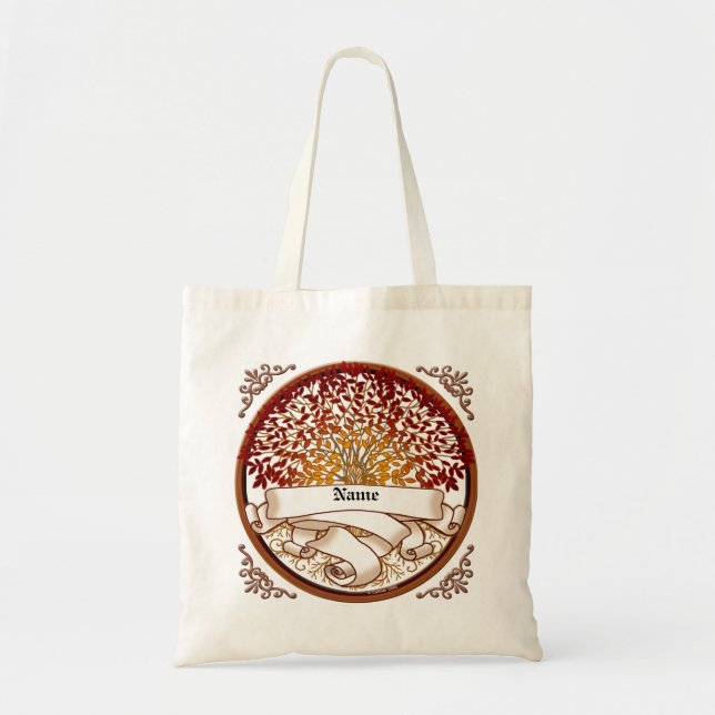 Crimson Family Tree surname  Tote Bag (Front)