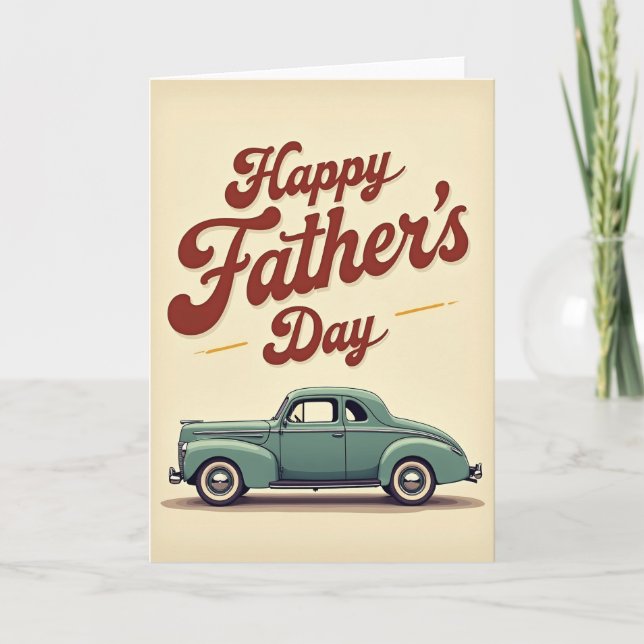 Crimson Fathers Day Auto Card (Front)