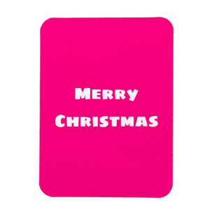 Crimson Festive Merry Christmas Magnet
