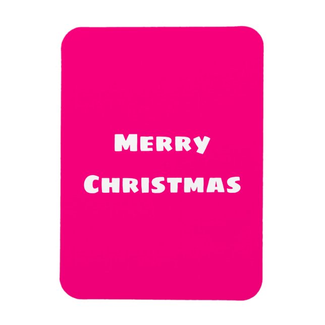Crimson Festive Merry Christmas  Magnet (Vertical)