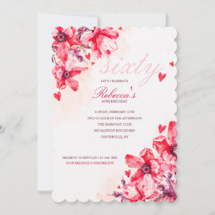 Crimson Floral Invitation
