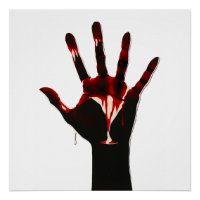 Crimson Flow – Graphic Hand Expression