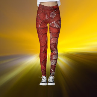 Crimson Flow Textured Leggings