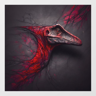 Crimson Fossil Unearthed Window Cling