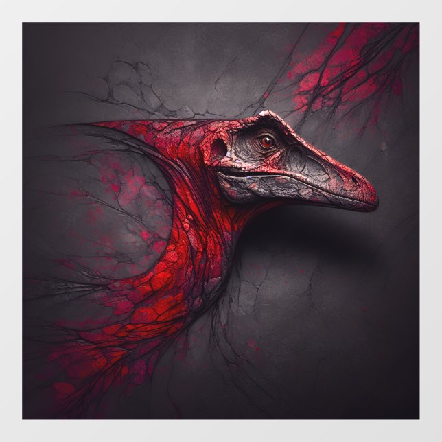 Crimson Fossil Unearthed Window Cling (Sheet)