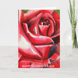 Crimson Glory Rose Valentine's Day card