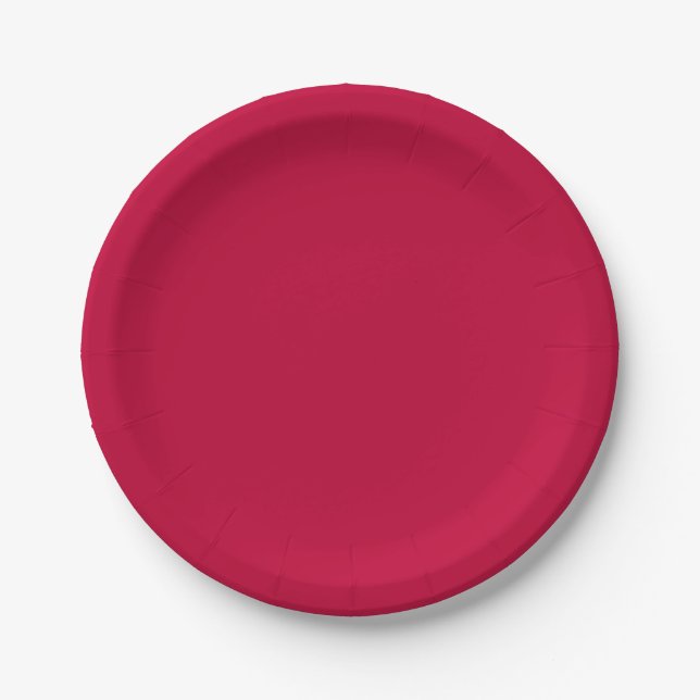 Crimson Glory Solid Colour Paper Plate (Front)
