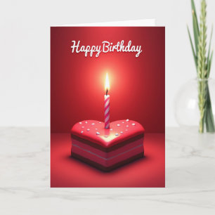 Crimson Glow Birthday Card