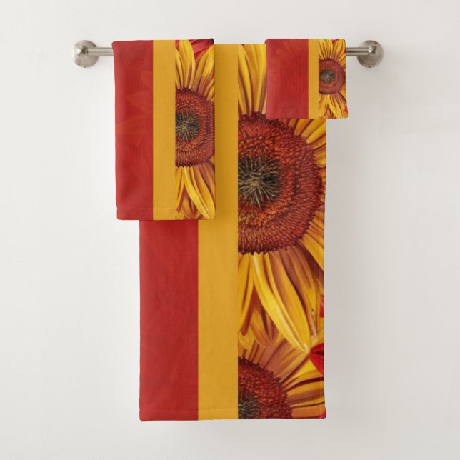 Crimson Gold  Bath Towel Set (Insitu)