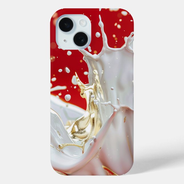 Crimson Gold Splash iPhone Case (Back)