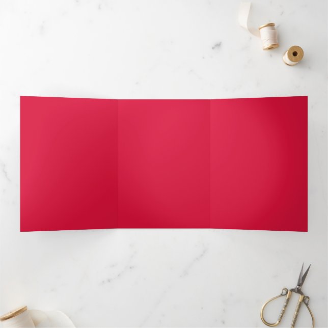 Crimson & Gold Trifold Invitation Card – Customise (Inside)