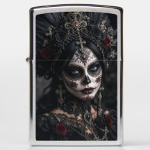 Crimson Gothic Calavera – Black Rose