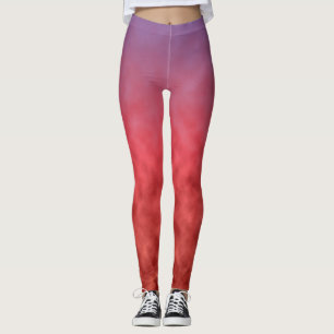 Crimson Haze at Dusk Leggings