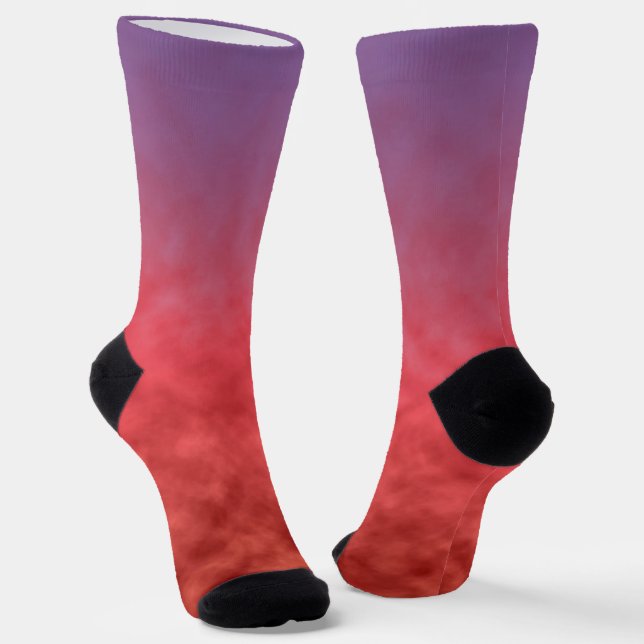 Crimson Haze at Dusk Socks (Angled)