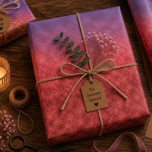 Crimson Haze at Dusk Wrapping Paper Sheet