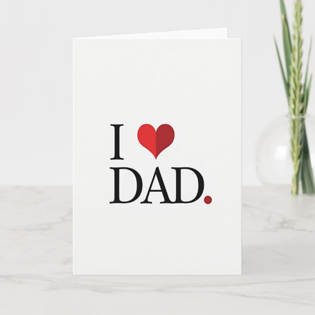 Crimson Heart Dad Card (Front)