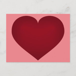 Crimson heart postcard
