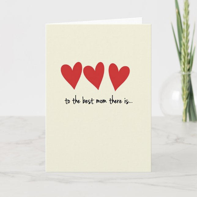 Crimson Hearts Best Mum Card (Front)