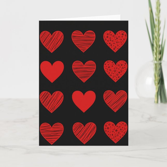 Crimson Hearts Graphic Card (Front)