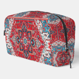 Crimson Heirloom: Moroccan Heritage Rug Art Dopp Kit
