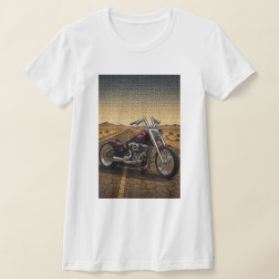 Crimson Highway Chopper Mosaic Art T-Shirt