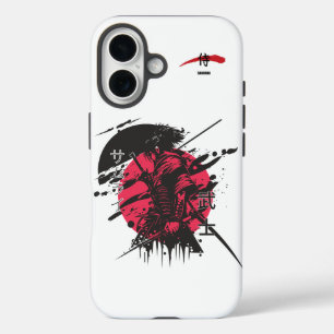 Crimson Honor: Samurai Warrior iPhone 16 Case