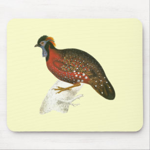 Crimson Horned Pheasant Mouse Mat