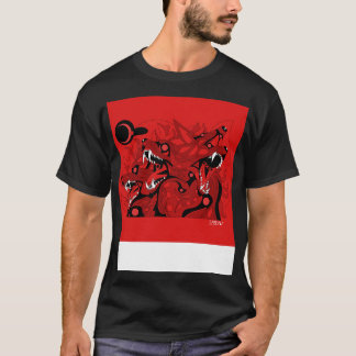 crimson in blood cadejo hell hound of cerberus dog T-Shirt