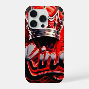 Crimson King Silver Crown - Urban Streetwear Editi iPhone 15 Pro Case