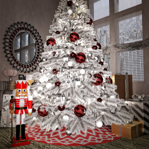 Crimson Lace Christmas Brushed Polyester Tree Skirt