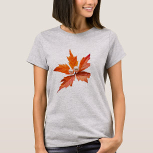 Crimson Leaves Women's Basic T-Shirt - Autumn