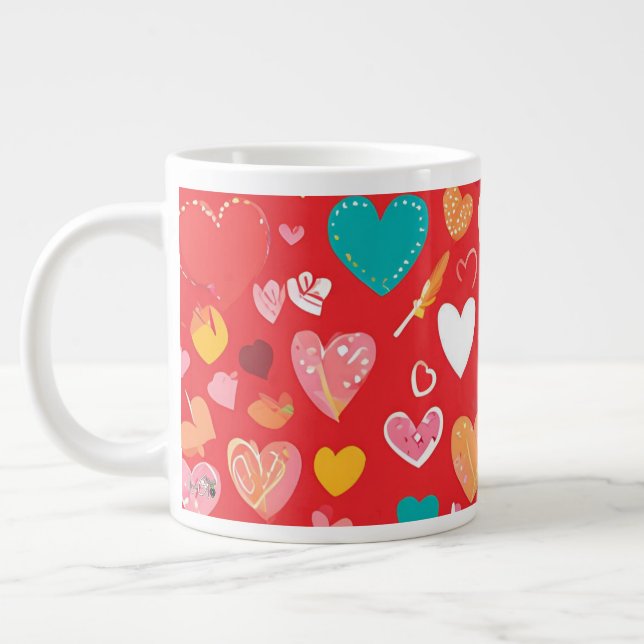 Crimson Love | Large Coffee Mug (Left)